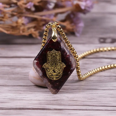 Natural Garnet Orgonite Revitalizing Necklace-Your Soul Place